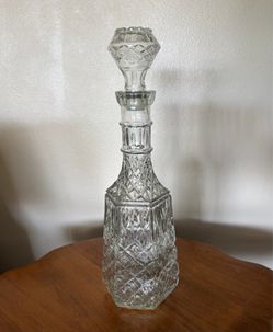 Vintage Glass Decanter with Stopper