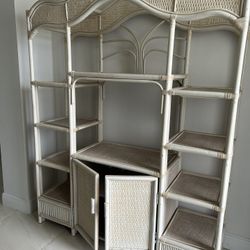 Wicker/Rattan Shelving Unit 