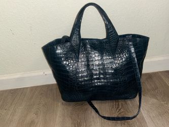 Nancy Gonzalez crocodile blue leather Tote handbag