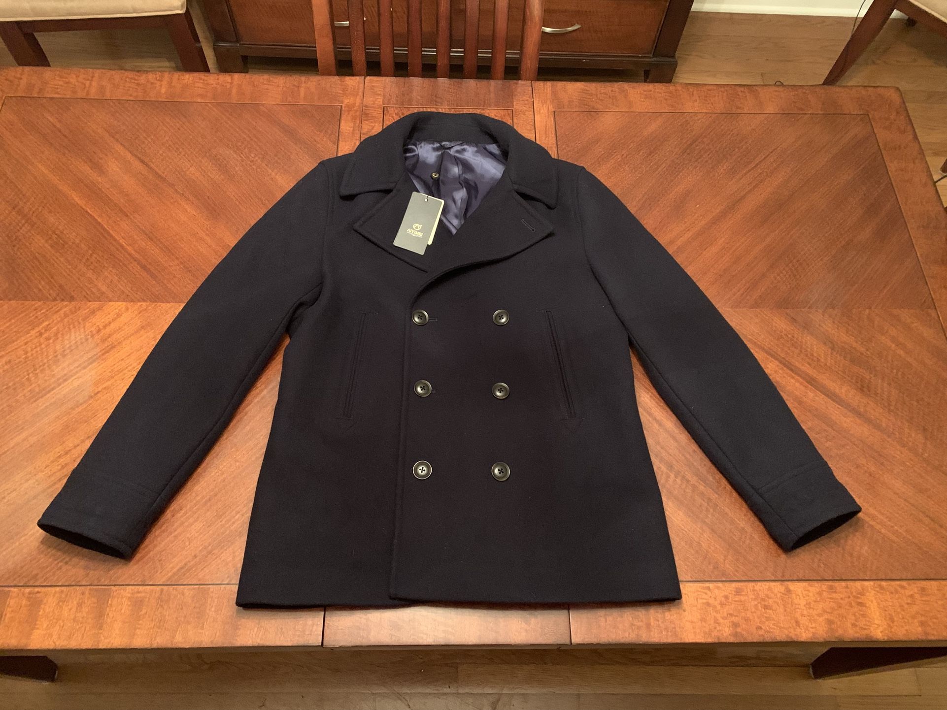 New Men’s Pea Coat (size Medium) 