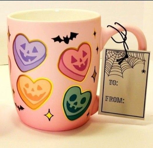 Halloween Heart And BAT Mug
