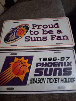 VINTAGE Brand New Phoenix Suns License Plates Set of 2