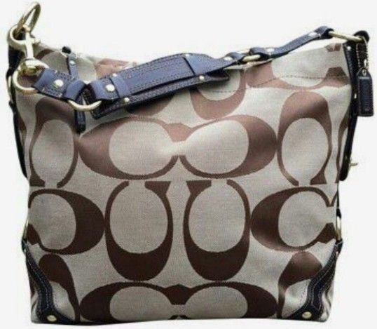Authentic Coach Signature Extra-large Khaki Carly Hobo Bag