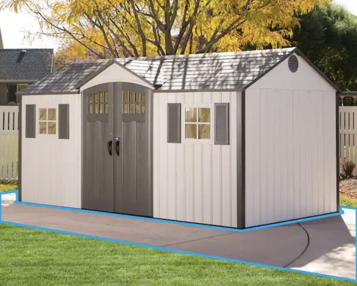 Lifetime 15 ft. x 8 ft. Resin Garden Building Shed