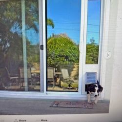 Doggie Door Dog Pet Cat Door For Sliding Door Pet Entry Door Adjustable