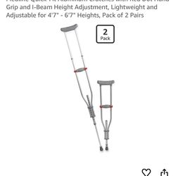 Brand adjustable aluminum crutches