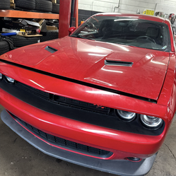 Red 2015 challenger scatpack hood for sale