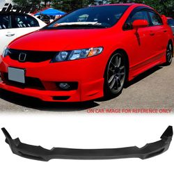Fits 2009-2011 Honda Civic Sedan NS Style Front Bumper Lip PU Rough Textured Surface