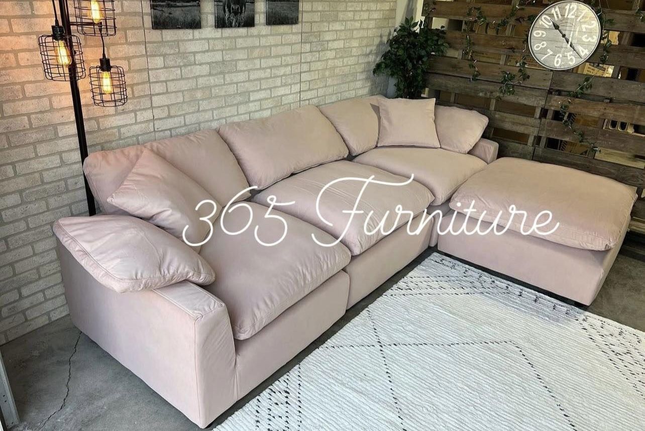 BRAND NEW PINK CLOUD MODULAR COUCH SECTIONAL