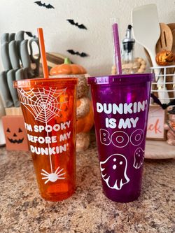 Dunkin Donuts Halloween tumbler cups