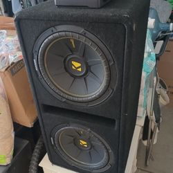 Kicker Comp C Subwoofers In A Ported Box And Rockford Fosgate Amp 