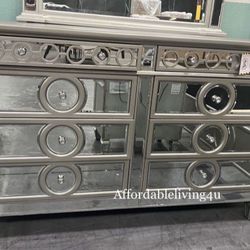 Champagne Mirrored Dresser Brand New In Box 