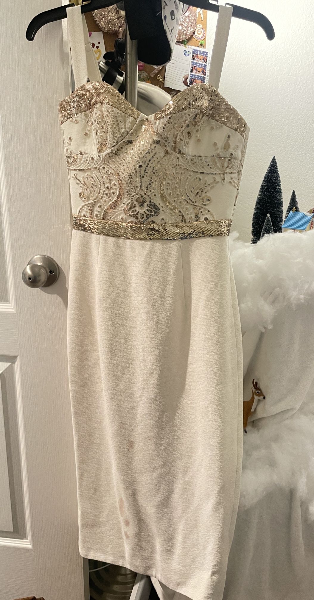 White And Gold Dress