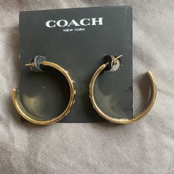 Coach Gold Hoops