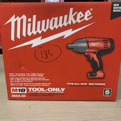 Milwaukee New 1/2” High Torque Impact Wrench 18M 