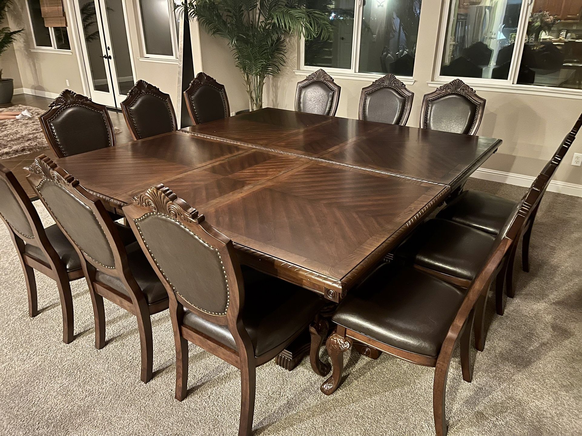 Dining Table With 12 Chairs -