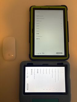 Apple mouse and Amazon tablets
