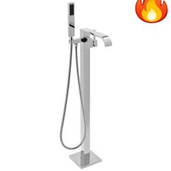 AKDY
1-Handle Freestanding Floor Mount Roman Tub Faucet Bathtub Filler with Hand Shower in Chrome