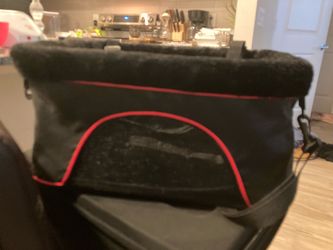 Black Pet Car Seat Carrier with Red Trim