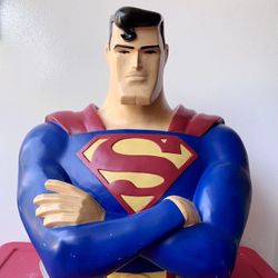 RARE 1997 EXCLUSIVE WBSS Warner Bros. Store DC Superman Animated Series 18” Bust Statue figure 