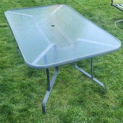 Glass Outdoor Table Patio Furniture 
