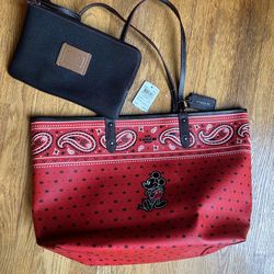 Coach Disney Red Purse And Zipping Bag