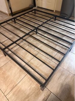 King size Platform bed frame in black