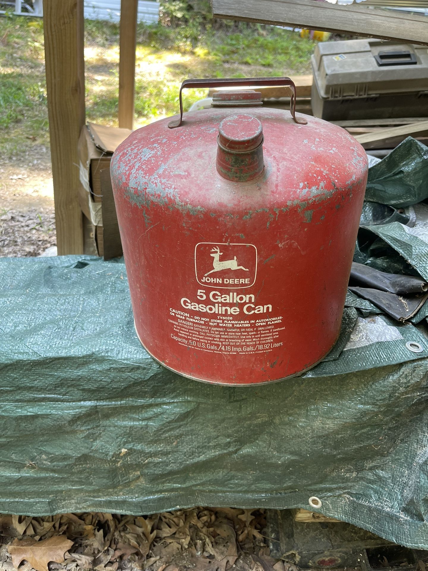 John Deere Metal Can
