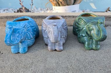Beautiful Ceramic Elephant Planter Pot