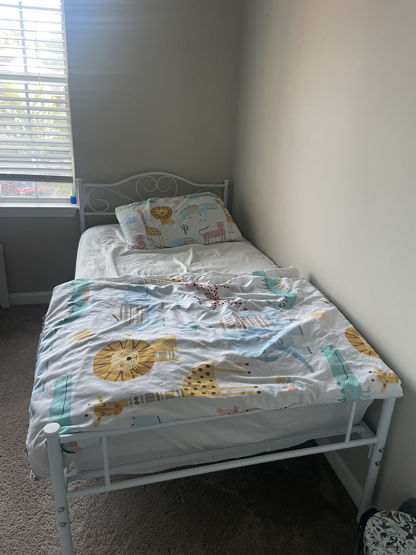 Twin Bed Frame And Spring Mattress