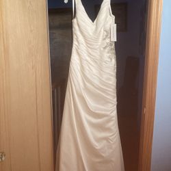 David’s Bridal Ivory Wedding Dress Size 8