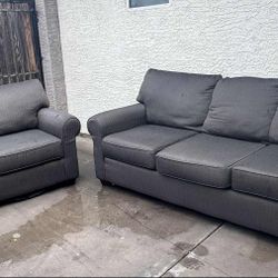Gray Ashleys Furniture Couch Set(WILL DELIVER)