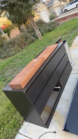 Ikea Black Wood 6 drawer Dresser with Multiple Drawers