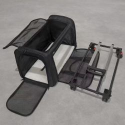 New In Box 25x14x14 Inch Bag Size Pet Dog Cat Carrying Luggage Travel Carrier Stroller With Detachable Dolly Cart 