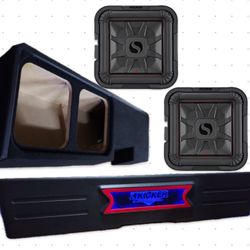 NEW CUSTOM BOX WITH 2 12” Kicker L7T Subwoofer Only For GMC Sierra Or Chevy Silverado 2019-up