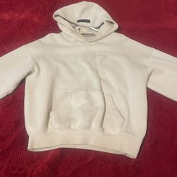 cream color 1977 essentials hoodie size 12 kids