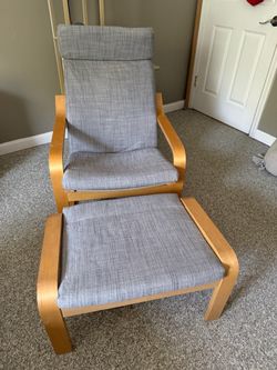 IKEA Poäng Chair and Ottoman Set