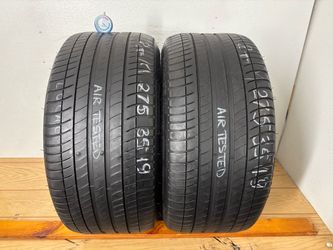 2 tires 275 35 19 Michelin primacy 3 zp run flat no repairs