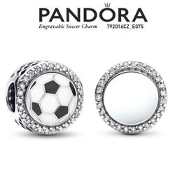 PANDORA Engravable Soccer Charm w/box