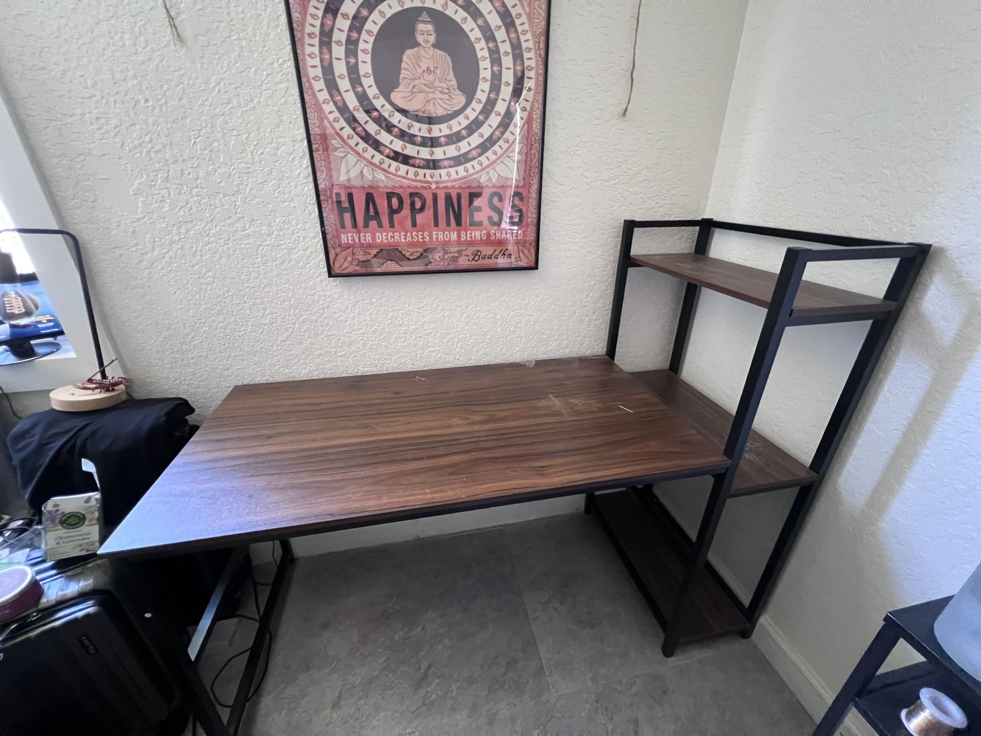 Rustic brown computer desk