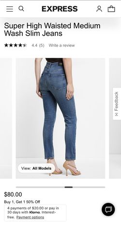 EXPRESS SLIM SUPER HIGH RISE DENIM PERFECT 