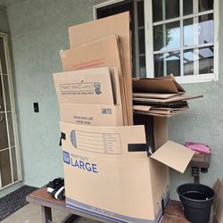 FREE 9 moving boxes Larg & med sz