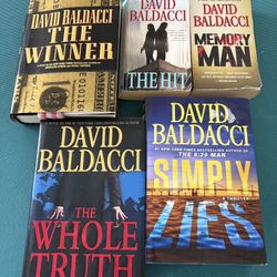 David Baldacci Book Lot 2 Hardbacks 3 Paper Backs