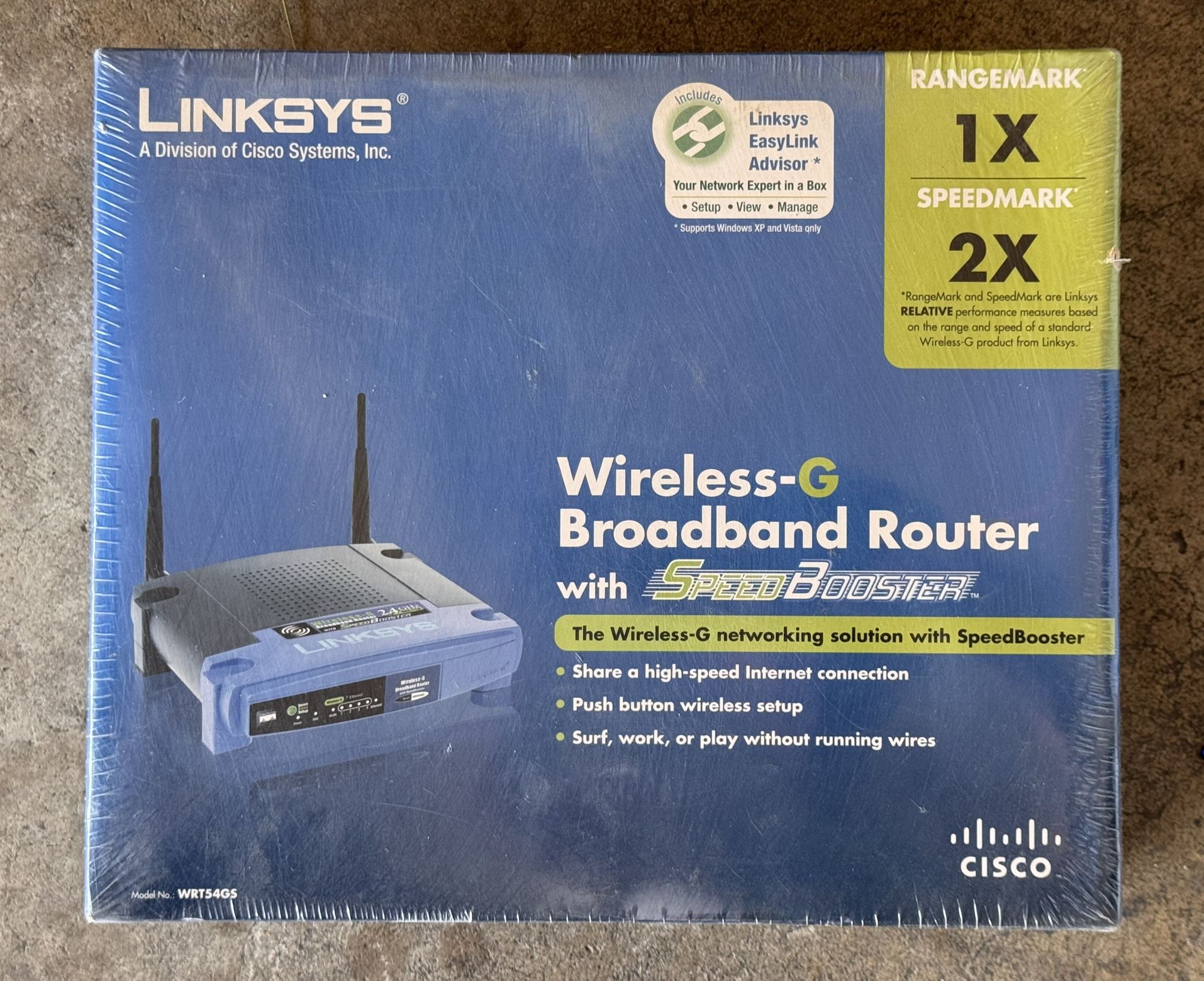 Cisco-Linksys WRT54GS Wireless-G Broadband Router with SpeedBooster