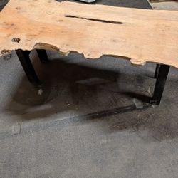 Live Edge Maple Burl Coffee Table