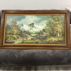 Oil Painting On Canvas Very Nice Big 