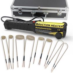 Magnetic Induction Heater Bolt Removal - 1200W 110V Heat Induction Tool with 8 - Coil and Box Case for Rusty Screw Removal   Used. Working perfect