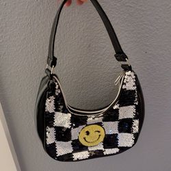 Trendy Y2K Smiley Face Sequin Purse ✨ Cute Mini Bag