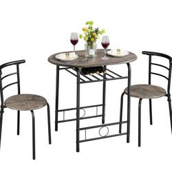 Yaheetech 3 Piece Dining Table Set.