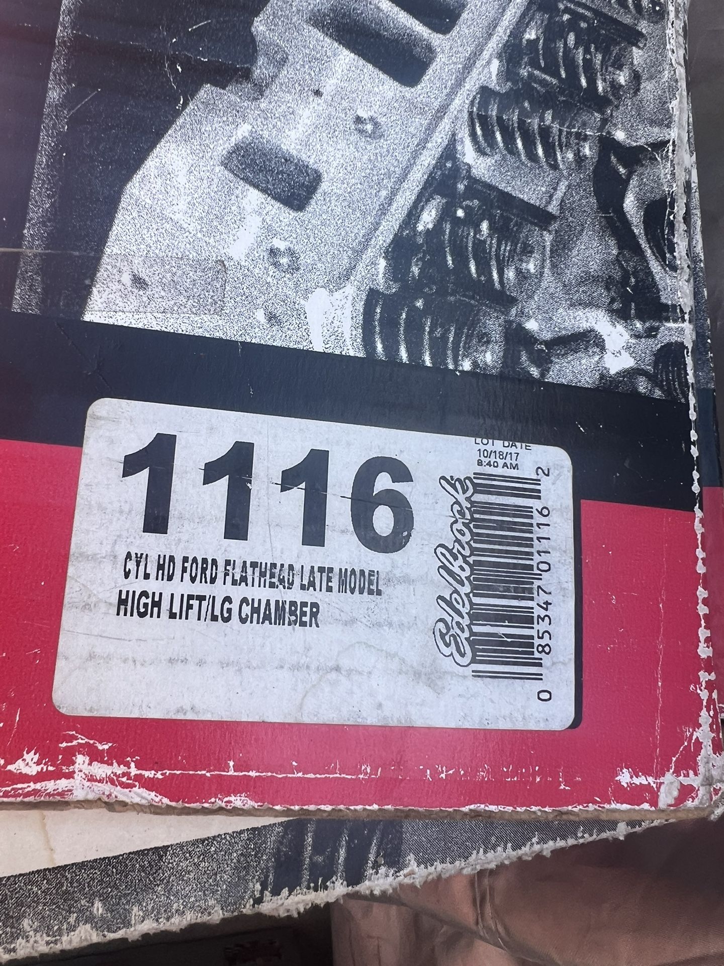 Edelbrock 1116 Ford Flat Head Cylinder Heads New In Box